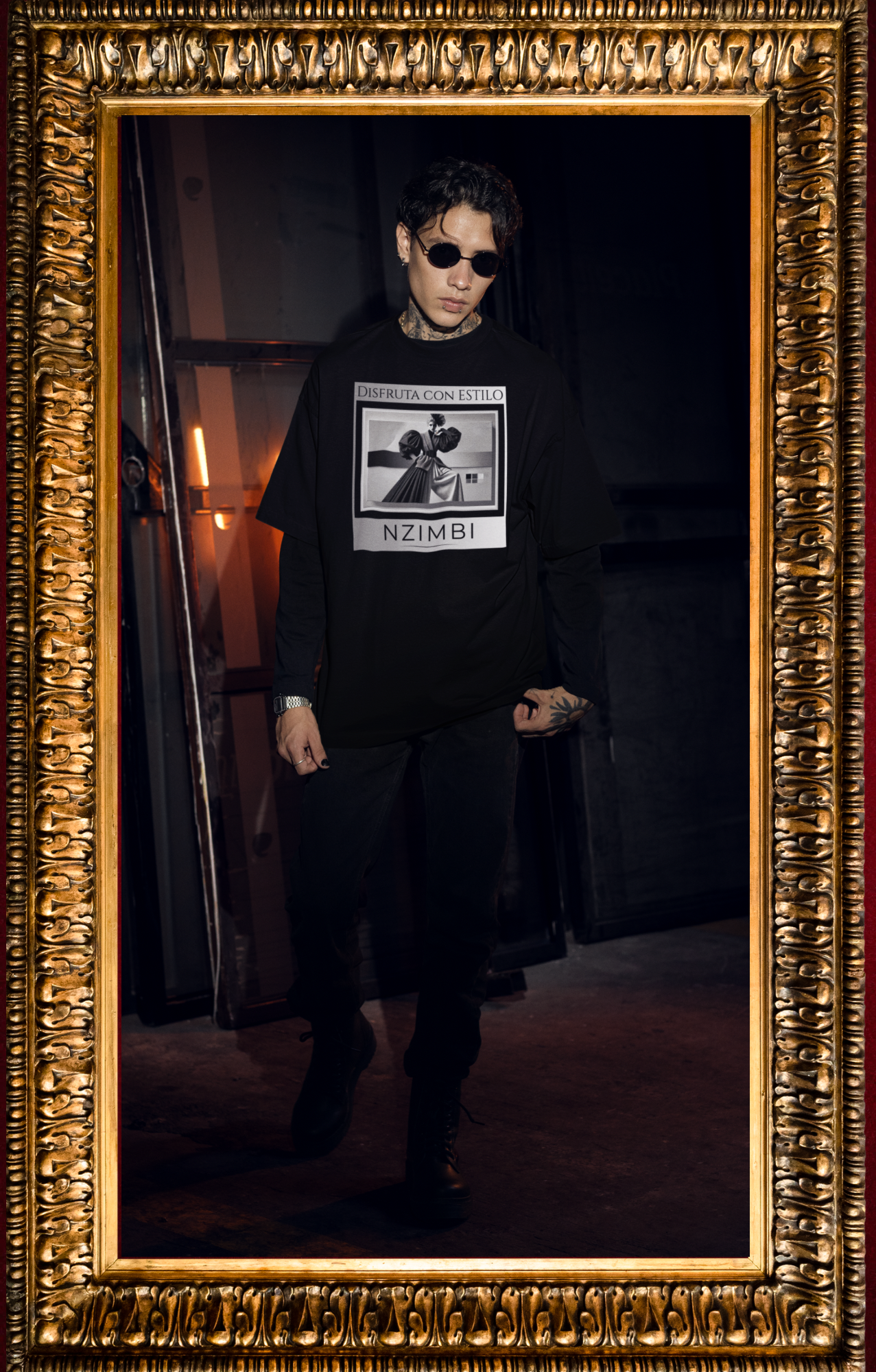 T-Shirt Oversize Premium Noir | “Disfruta con Estilo”