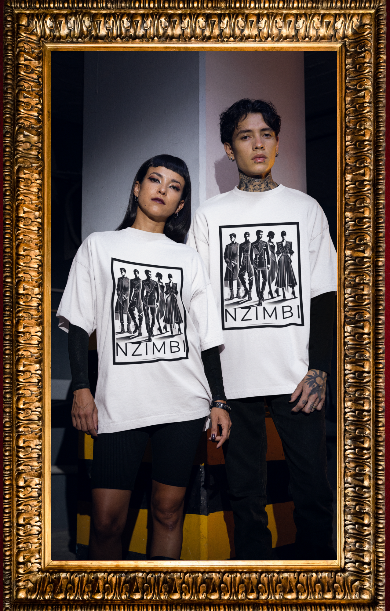 T-Shirt Oversize Premium NZIMBI WORLD – Blanc Signature & Impact