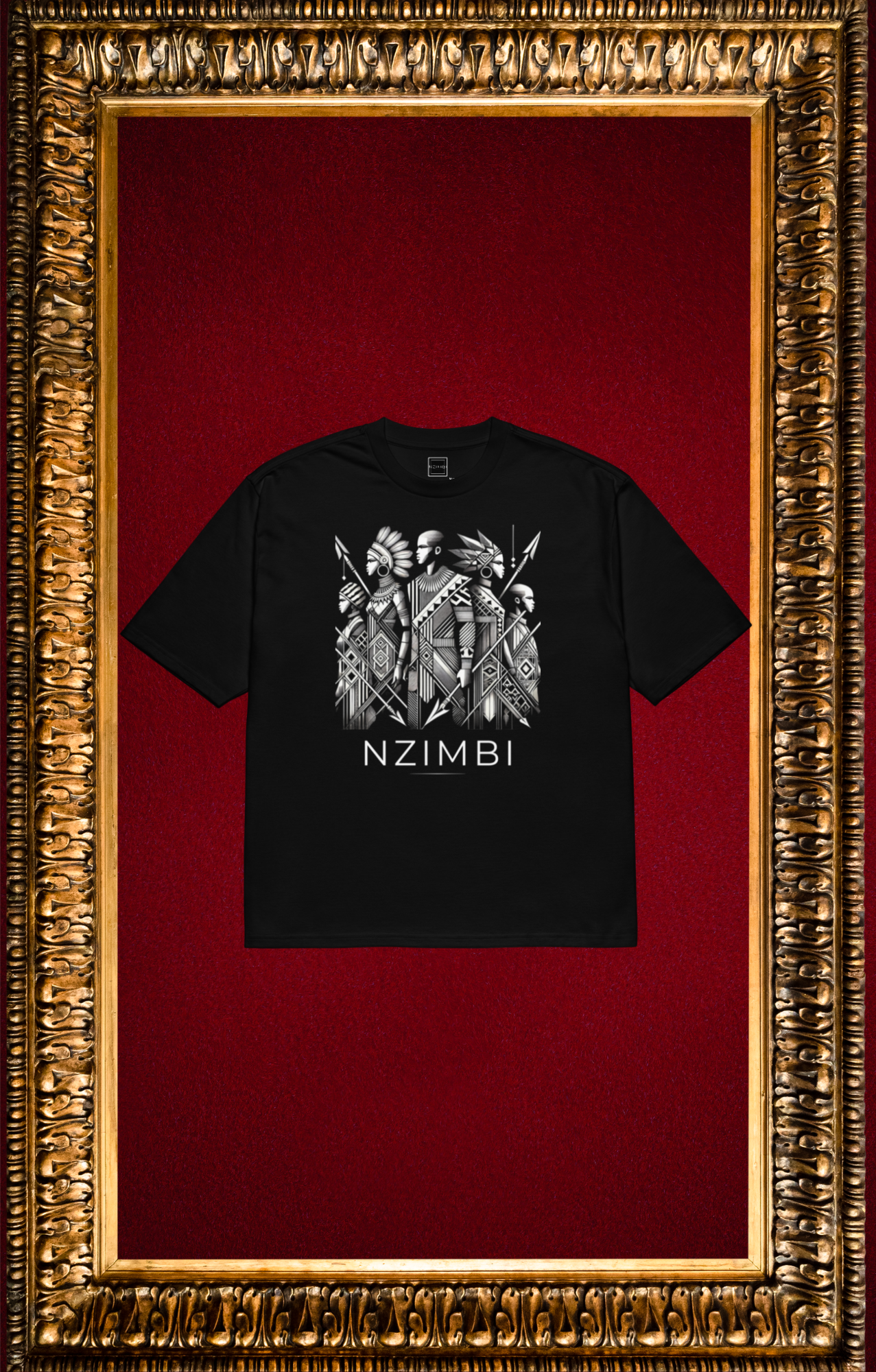 T-Shirt Oversize Premium NZIMBI WORLD – Élégance Noire & Héritage